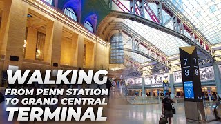 Walking NYC  Penn Station to Times Square amp Grand Central Terminal July 2021 [upl. by Akihsan]