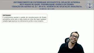 STJ INFO 834 paternidade socioafetiva e adoção [upl. by Rahman]