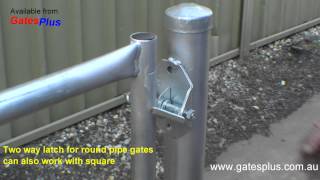 Gate Latch 2 way for round pipe and square [upl. by Olvan]