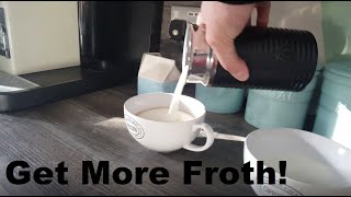 How to Get More Froth from Your Nespresso Coffee Aeroccino  Nespresso tips and help [upl. by Nigel]