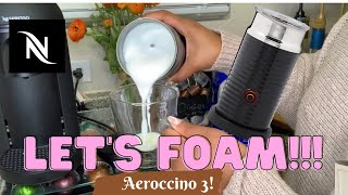 How To Foam Milk With Aeroccino 3 Make Coffee With Foam Tips amp Tricks  Easy Foamed Latte Recipe [upl. by Aisaim]