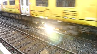 Merseyrail 507 009 making arcs at Birkdale station [upl. by Swerdna638]