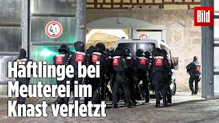 Gefängnismeuterei Polizei stürmt Knast in Thüringen  JVA Untermaßfeld [upl. by Zosi]